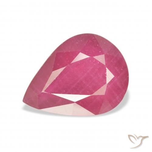 7.34ct Натуральный Средний красный Рубин, Форма груши, Чистота VS