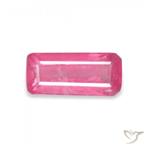 1.87ct Натуральный Темно-пурпурный Рубин, Изумрудная огранка, VS-SI