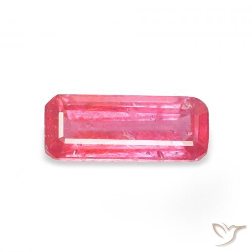 1.20ct Натуральный Насыщенный розовый Рубин, Изумрудная огранка, VS-SI