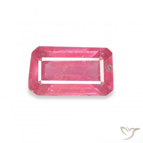 1.54ct Натуральный Средний розовый Рубин, Изумрудная огранка, VS-SI