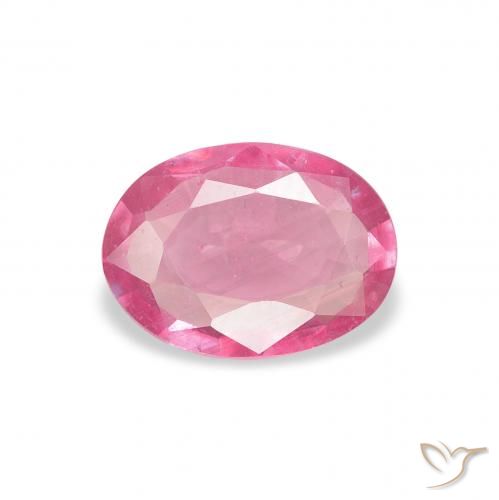 1.09ct Натуральный Medium Dark-Pink Рубин, Овал, VS-SI