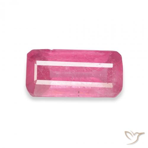 1.92ct Натуральный Medium Dark-Pink Рубин, Изумрудная огранка, SI