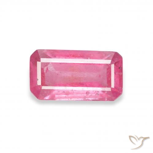 1.37ct Натуральный Medium Dark-Pink Рубин, Изумрудная огранка, SI
