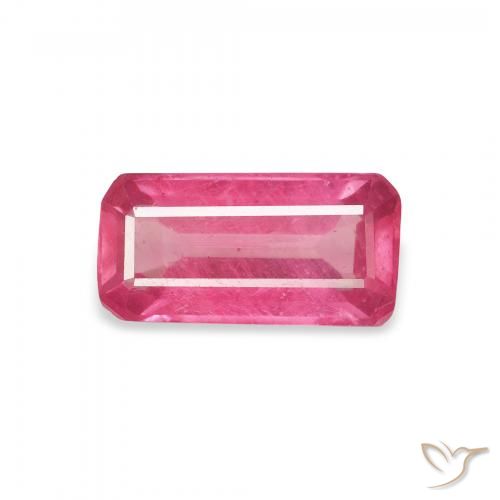 1.83ct Натуральный Розовато-красный Рубин, Изумрудная огранка, VS-SI
