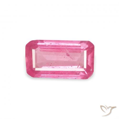 1.19ct Натуральный Medium Dark-Pink Рубин, Изумрудная огранка, VS-SI