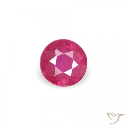 0.08ct Розовато-красный Рубин, Круглый, SI
