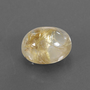 Натуральный жёлтый рутиловый кварц 2,29 карата прозрачный, полупрозрачный