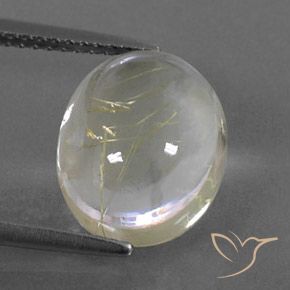5.43ct Натуральный Землисто-желтый Рутиловый кварц, Овал, Прозрачный