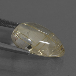 10.21 карата, натуральный Землисто-желтый Рутиловый кварц, Форма груши, Прозрачный