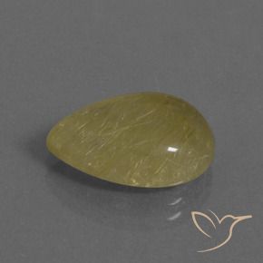7.62 карата, натуральный Средний желтый Рутиловый кварц, Форма груши, Прозрачный