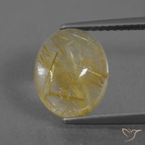 4.15ct Натуральный Тосканский желтый Рутиловый кварц, Овал, Прозрачный
