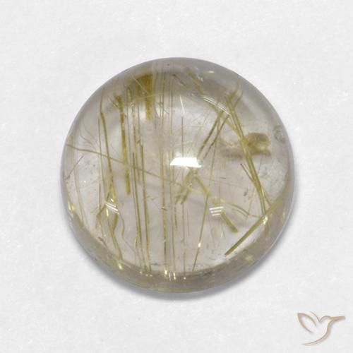5.19ct Натуральный Тосканский желтый Рутиловый кварц, Круглый, Прозрачный