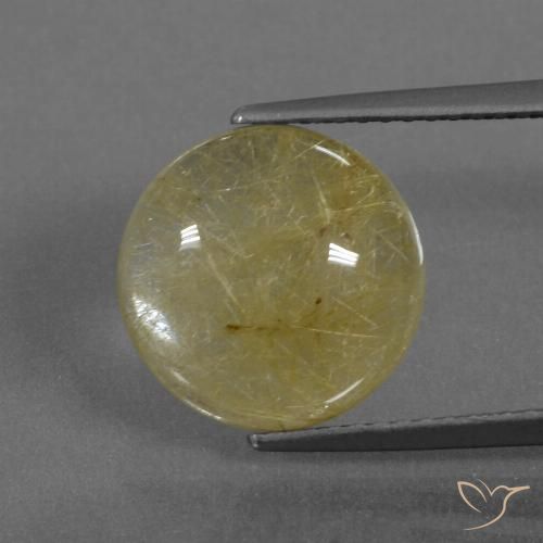 5.18ct Натуральный Средний желтый Рутиловый кварц, Круглый, Прозрачный