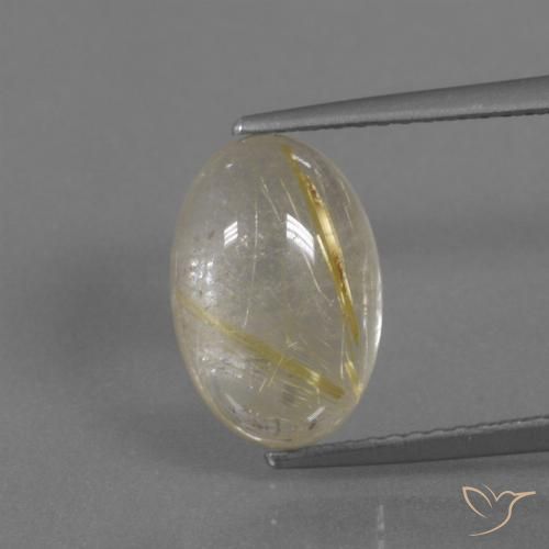 3.92ct Натуральный Тосканский желтый Рутиловый кварц, Овал, Прозрачный