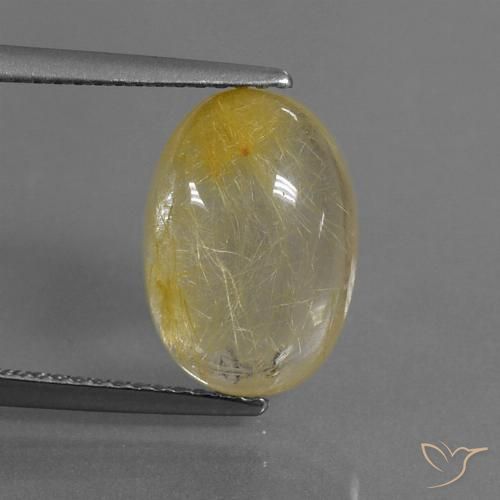 4.79ct Натуральный Тосканский желтый Рутиловый кварц, Овал, Прозрачный