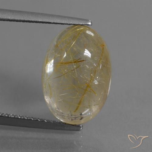 4.81ct Натуральный Очень светлый золотисто-коричневый Рутиловый кварц, Овал, Прозрачный