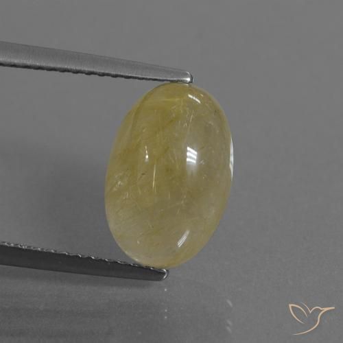 4.30ct Натуральный Средний желтый Рутиловый кварц, Овал, Прозрачный