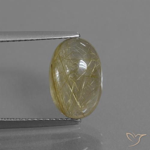 3.89ct Натуральный Тосканский желтый Рутиловый кварц, Овал, Прозрачный