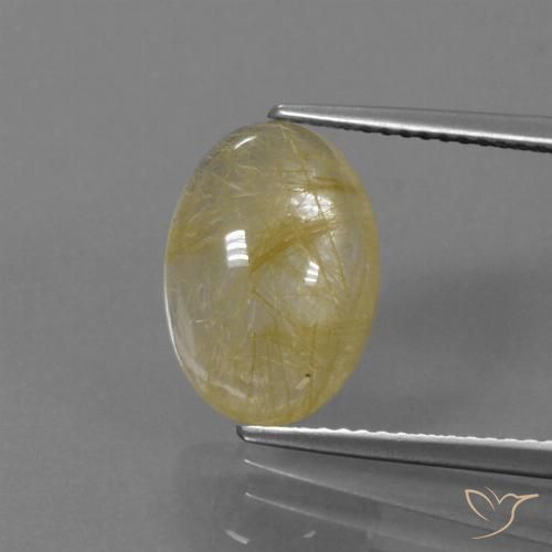 5.06ct Натуральный Тосканский желтый Рутиловый кварц, Овал, Прозрачный