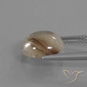 4.31 карата, натуральный Теплый коричневый Рутиловый кварц, Круглый, Прозрачный
