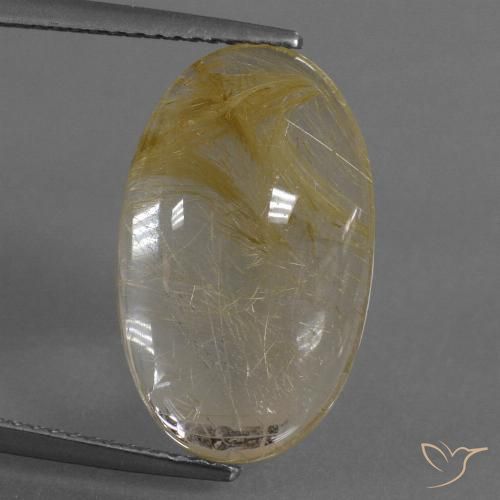 8.65ct Натуральный Теплый желтый Рутиловый кварц, Овал, Прозрачный