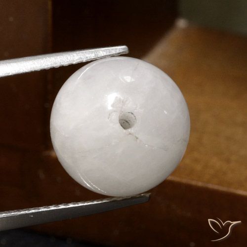 12.72ct Натуральный Серовато-белый Рутиловый кварц, Сфера / Шар, Полупрозрачный