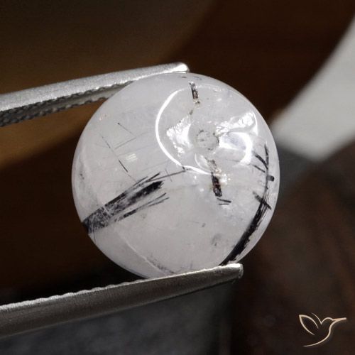 13.08ct Натуральный Очистить с черным Рутиловый кварц, Сфера / Шар, Полупрозрачный