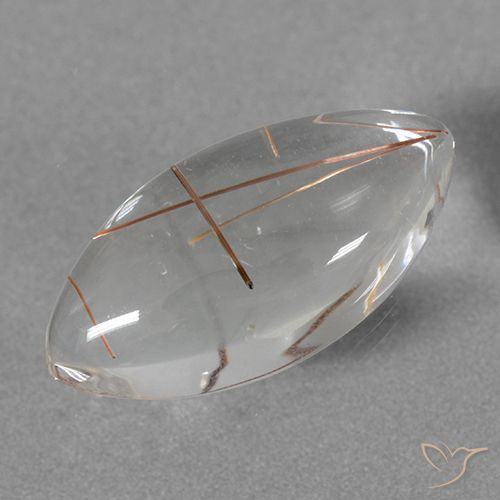8.94ct Натуральный Очистить с медью Рутиловый кварц, Маркиза, Прозрачный