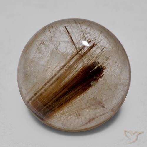 8.25ct Натуральный Очистить с коричневым Рутиловый кварц, Круглый, Прозрачный