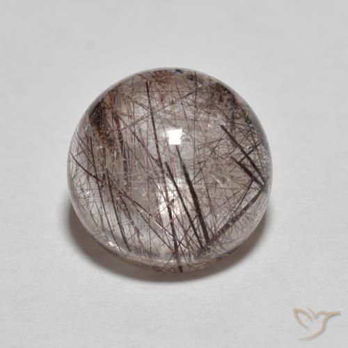 3.25ct Натуральный Бледно-коричневый Рутиловый кварц, Круглый, Прозрачный