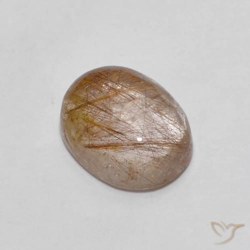 2.60ct Натуральный Теплый коричневый Рутиловый кварц, Овал, Прозрачный