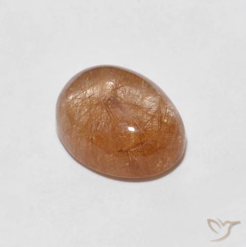 2.06ct Натуральный Очень светло-коричневый Рутиловый кварц, Овал, Прозрачный