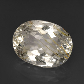 Натуральный жёлтый рутиловый топаз 18,44 карата прозрачный, полупрозрачный