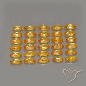 3.36 карата, натуральный Глубокий оранжево-золотой Сапфир, Маркиза, VVS-VS