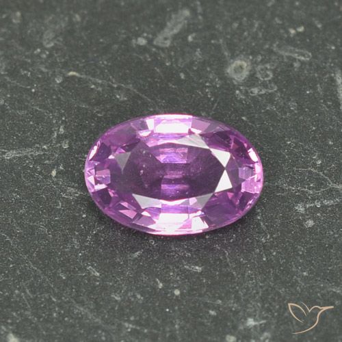 0.64ct Натуральный Интенсивный фиолетовый Сапфир, Овал, Чистота VS