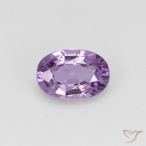 0.58ct Натуральный Светло-средний фиолетовый Сапфир, Овал, Чистота VS