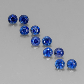 Натуральный синий сапфир  карата огранка круг, VVS-VS