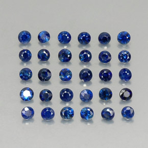 Натуральный синий сапфир  карата огранка круг, VVS-VS