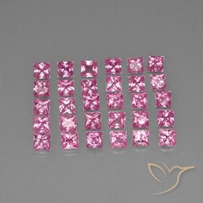 5.70 карата, натуральный Средний розовый Сапфир, Квадрат, VVS-VS