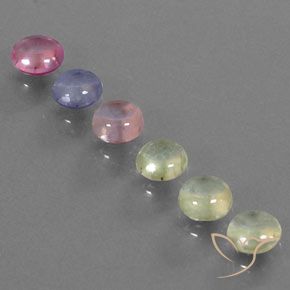 2.71 карата, натуральный Многоцветный Сапфир, Круглый, Прозрачный