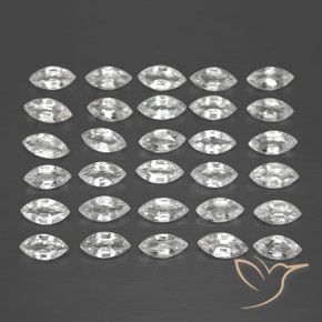 5.08 карата, натуральный Ясно Белый Сапфир, Маркиза, VVS-VS