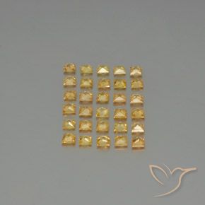3.23 карата, натуральный Золотой Сапфир, Квадрат, VVS-VS