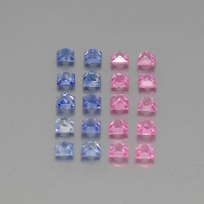 4.18 карата, натуральный Многоцветный Сапфир, Квадрат, VVS-VS