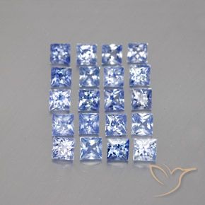 3.92 карата, натуральный Интенсивный синий Сапфир, Квадрат, VVS-VS