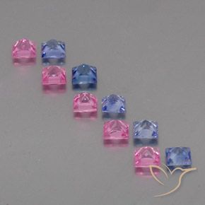 2.65 карата, натуральный Многоцветный Сапфир, Квадрат, VVS-VS