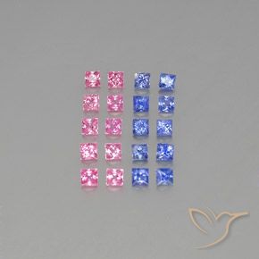 3.04 карата, натуральный Многоцветный Сапфир, Квадрат, VVS-VS