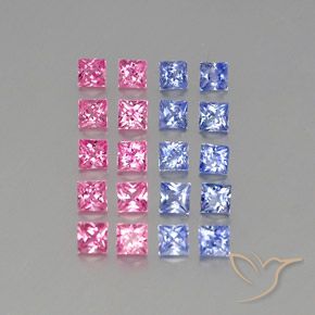 3.09 карата, натуральный Многоцветный Сапфир, Квадрат, VVS-VS