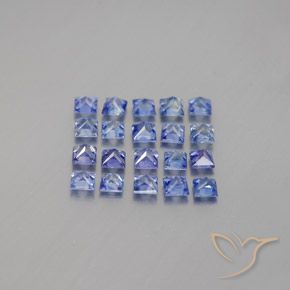 Натуральный синий сапфир 1,99 карата квадрат, VVS-VS