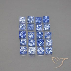 2.34 карата, натуральный Средний темно-синий Сапфир, Квадрат, VVS-VS