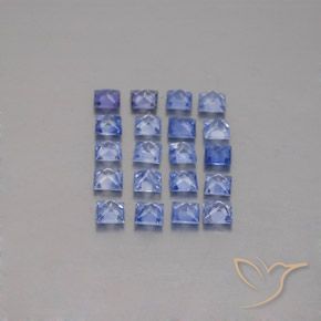Натуральный синий сапфир 2,14 карата квадрат, VVS-VS
